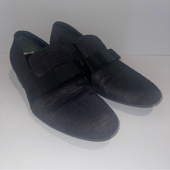 Celine Ponyhair Bow Accent Loafers - Picture 1 of 11
